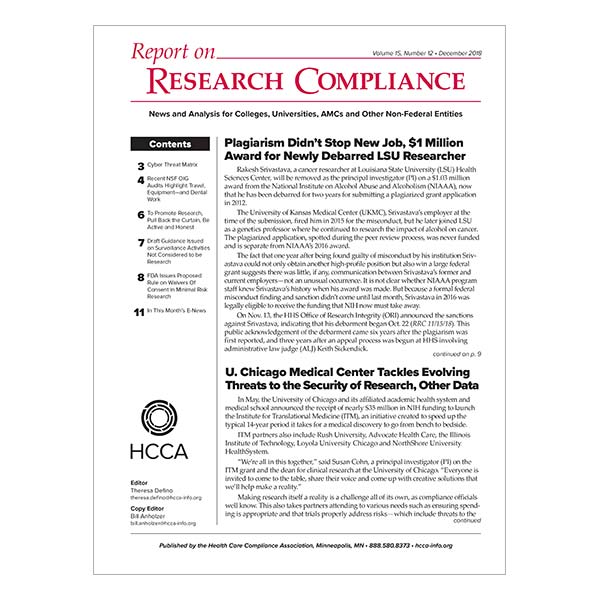 research compliance news